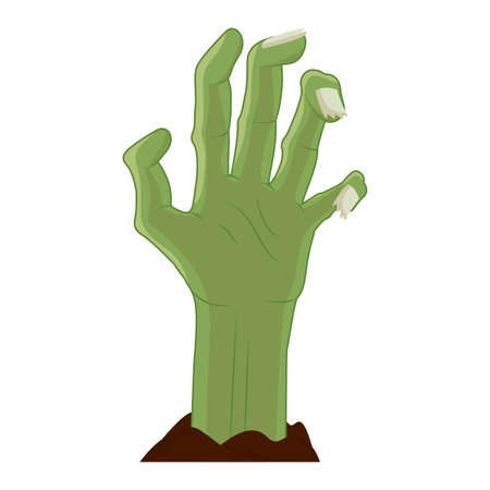 Zombie hand design, Halloween holiday horror scary celebration autumn dark and party theme Vector illustrationのイラスト素材