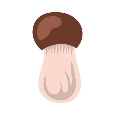 fungus plant boletus satanas hand draw style iconvector illustration designのイラスト素材