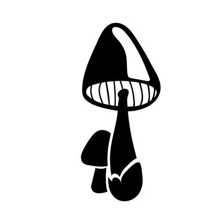 fungus plants silhouettes style icons vector illustration designのイラスト素材