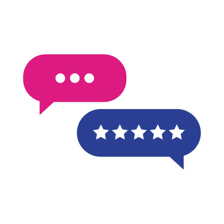 speech bubbles flat style icon vector illustration designのイラスト素材