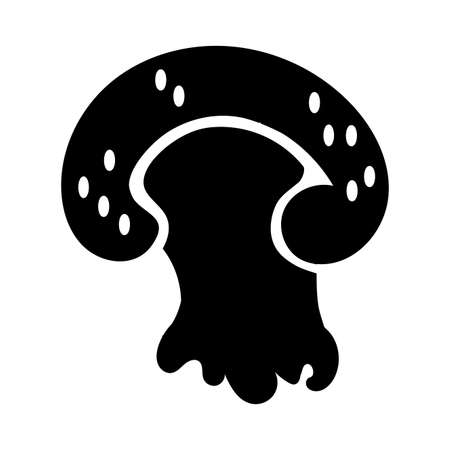 fungus plant boletus satanas silhouette style iconvector illustration designのイラスト素材
