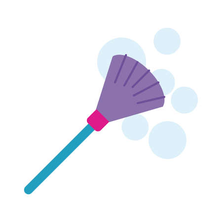 duster accessory flat style icon vector illustration designのイラスト素材