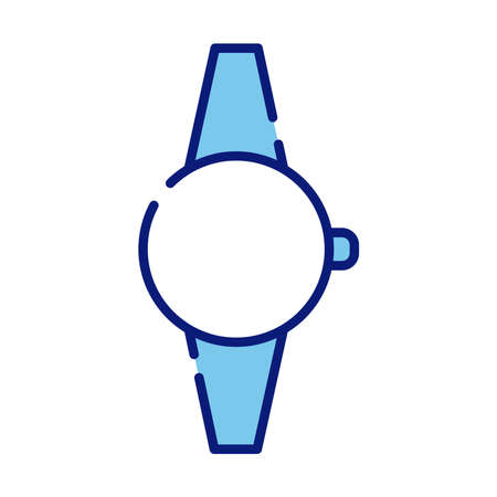 wristle watch style line and fill icon vector illustration designのイラスト素材