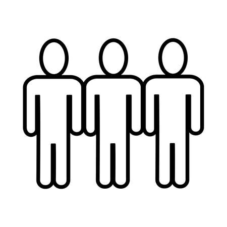 group of figures humans line style vector illustration designのイラスト素材