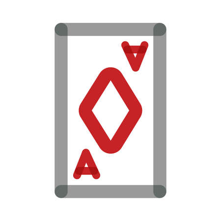 poker card with diamond multiply line style vector illustration designのイラスト素材