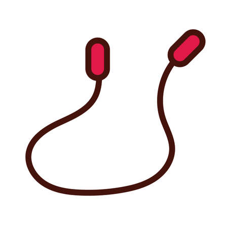 sport jump rope equipment line and fill icon vector illustration designのイラスト素材