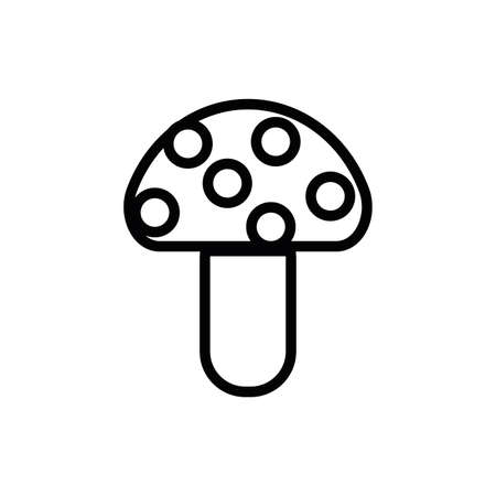 cute fungus plant line style vector illustration designのイラスト素材