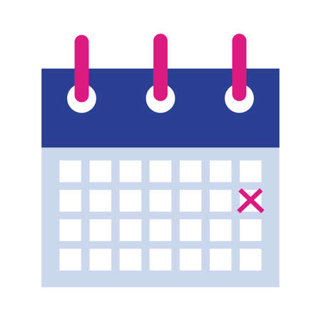 calendar reminder flat style icon vector illustration designのイラスト素材