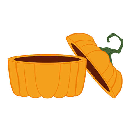 halloween pumpkin pot seasonal icon vector illustration designのイラスト素材