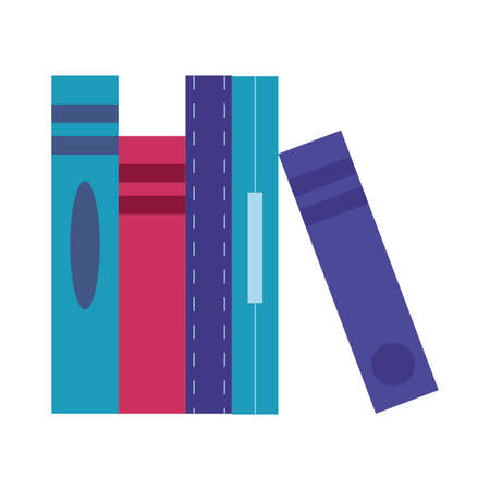 pile books flat style icon vector illustration designのイラスト素材