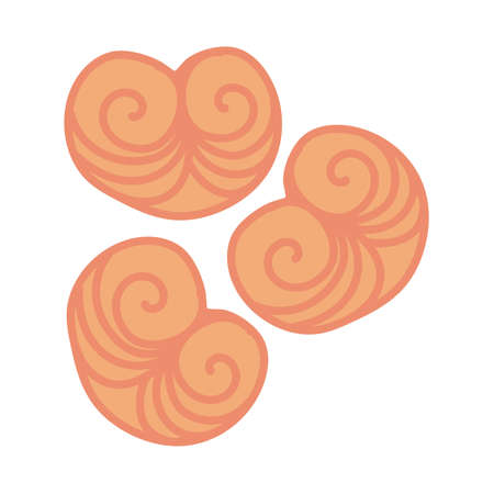 delicious pretzel hand draw style icon vector illustration designのイラスト素材