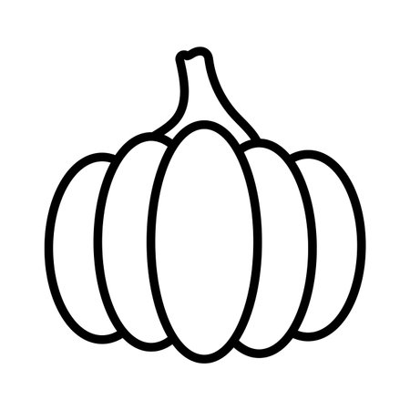 pumpkin vegetable line style vector illustration designのイラスト素材