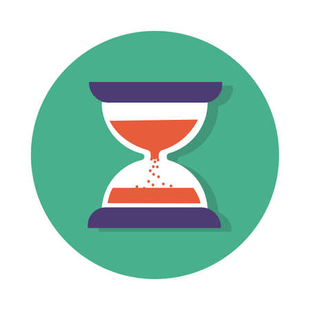 hourglass time block and flat style vector illustration designのイラスト素材