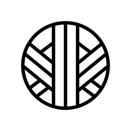 sport volley ball line icon vector illustration designのイラスト素材