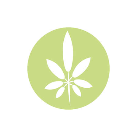 ecology leafs plants block and line style vector illustration designのイラスト素材
