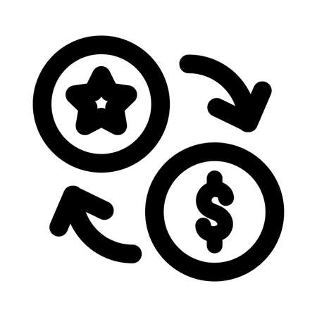 casino chip with arrows and coin line style vector illustration designのイラスト素材