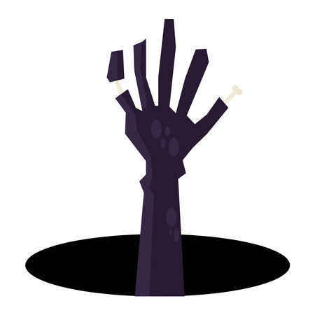 Halloween zombie hand design, Holiday and scary theme Vector illustrationのイラスト素材