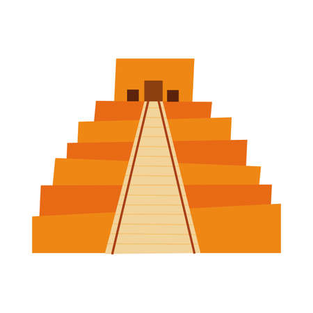 mexican pyramid culture fill style icon vector illustration designのイラスト素材