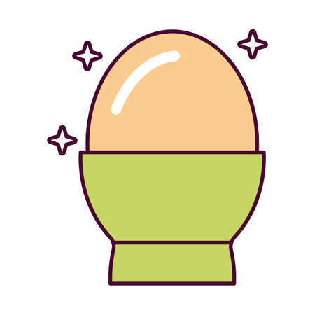 egg nutritive food detailed style icon vector illustration designのイラスト素材