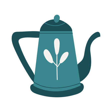 coffee in teapot drink free form style icon vector illustration designのイラスト素材