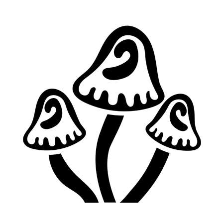 fungus plants silhouettes style icons vector illustration designのイラスト素材