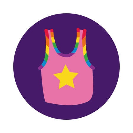 shirt with star gay pride block style vector illustration designのイラスト素材