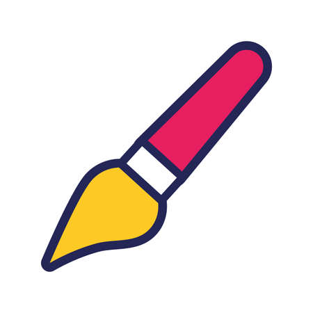 brush supply line and fill style icon vector illustration designのイラスト素材