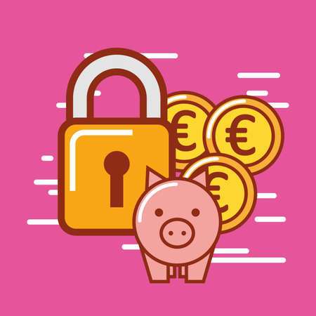 Money icon design, Financial item commerce market payment invest buy and economy theme Vector illustrationのイラスト素材
