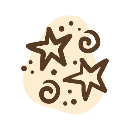 universe stars boho block organic style vector illustration designのイラスト素材