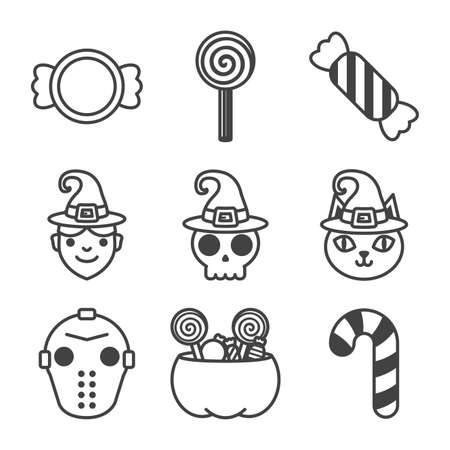 bundle of halloween set icons vector illustration designのイラスト素材