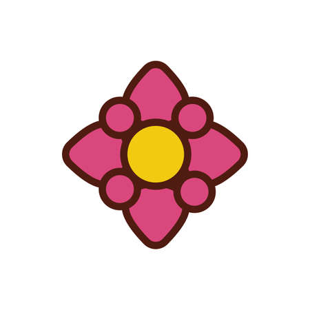 beautifull flower garden spring flat style vector illustration designのイラスト素材