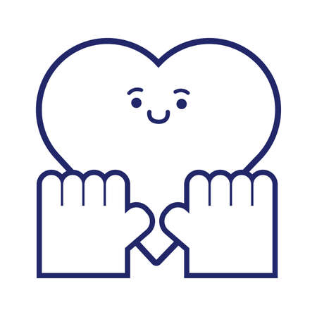 heart cardio line style vector illustration designのイラスト素材
