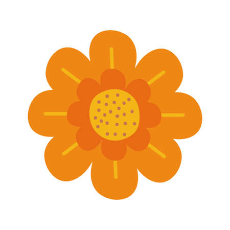 beautiful sunflower garden isolated icon vector illustration designのイラスト素材