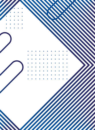 geometric figures and lines blue background vector illustration designのイラスト素材