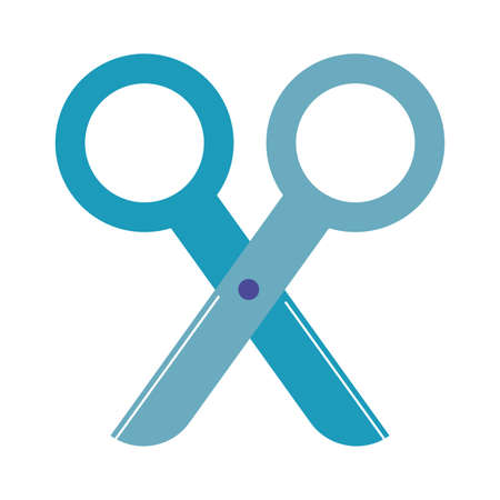 scissors cut flat style icon vector illustration designのイラスト素材