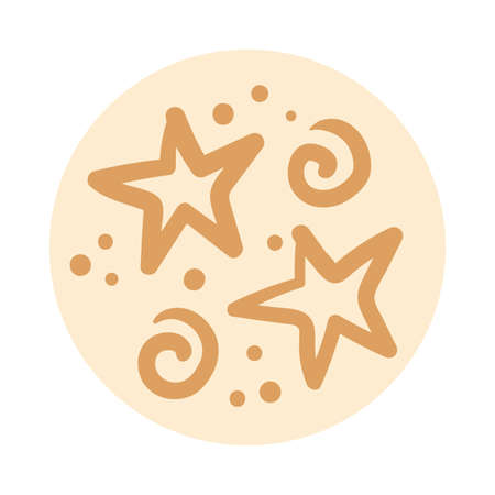 universe stars boho hand draw style vector illustration designのイラスト素材