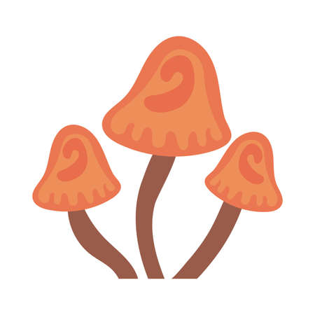 fungus plants hand draw style icons vector illustration designのイラスト素材