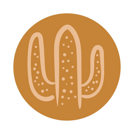 cactus boho hand draw style vector illustration designのイラスト素材