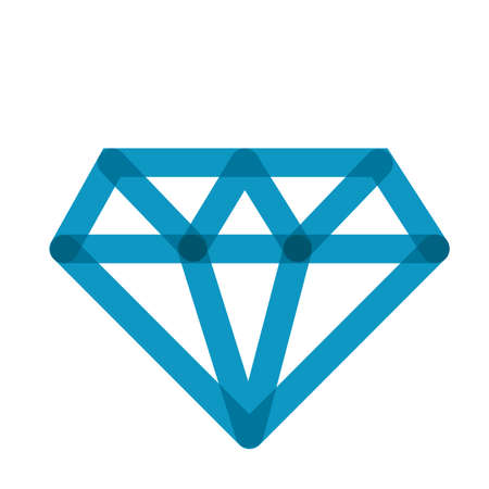 diamond luxury stone multiply line style icon vector illustration designのイラスト素材