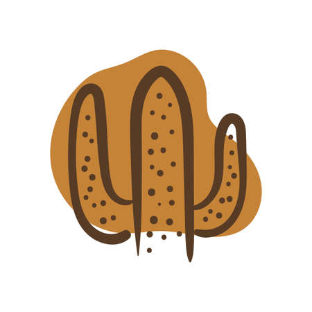 cactus boho block organic style vector illustration designのイラスト素材