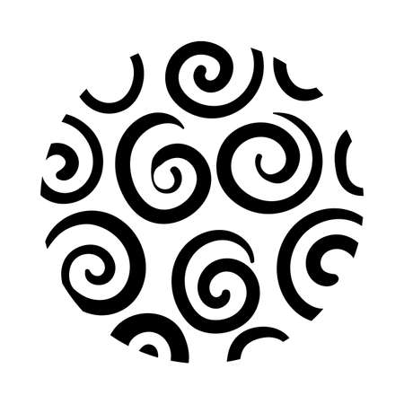 spiral organic pattern line style vector illustration designのイラスト素材