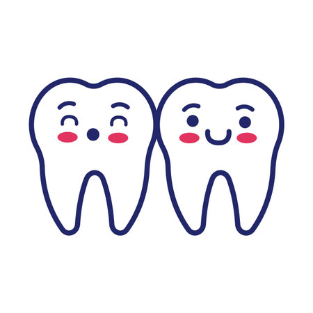 teeth human and fill style vector illustration design