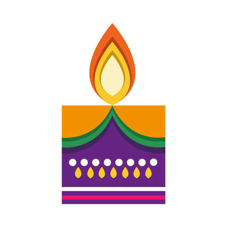diwali candle icon design, Indian culture and hinduism theme Vector illustrationのイラスト素材