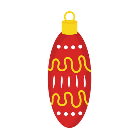 merry christmas sphere design, winter season and decoration theme Vector illustrationのイラスト素材