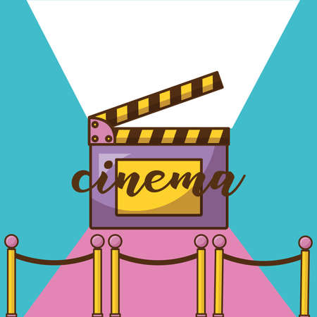 Cinema clapboard design, Movie video film media entertainment show and event theme Vector illustrationのイラスト素材