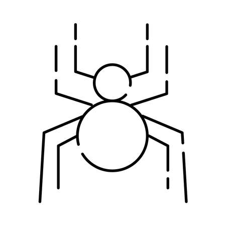 halloween spider line style icon vector illustration designのイラスト素材