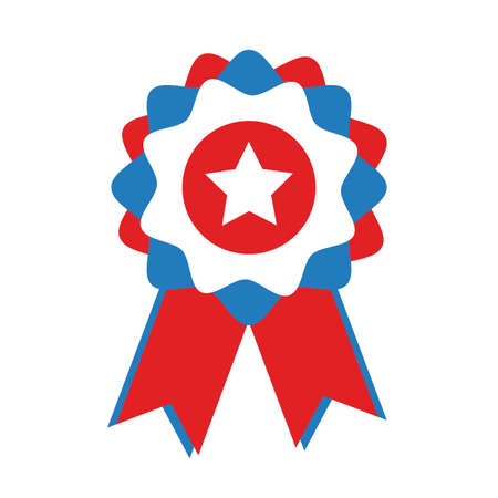 medal with star flat style vector illustration designのイラスト素材