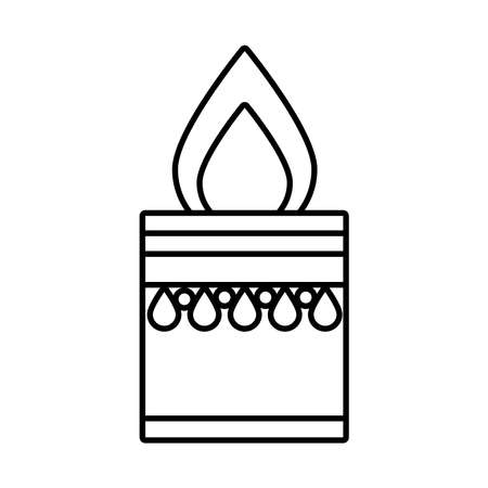 diwali candle line style icon vector illustration designのイラスト素材