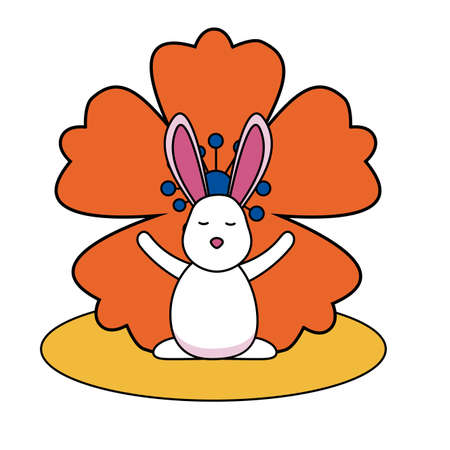 Rabbit design, Mid autumn festival china oriental celebration and traditional theme Vector illustrationのイラスト素材