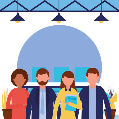 Businessman and businesswoman design, Man woman business management corporate job occupation and worker theme Vector illustrationのイラスト素材